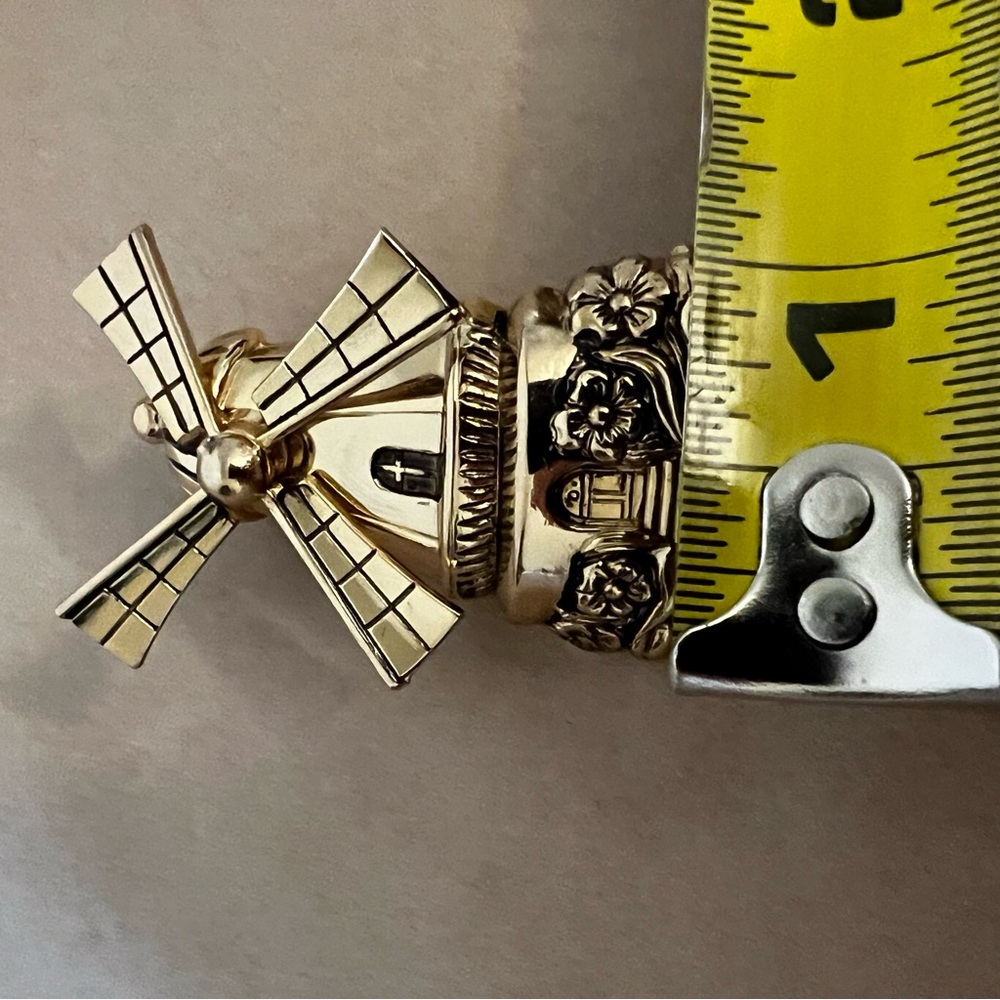 Coro Vintage Windmill Gold Tone Pin Brooch - Picture 7 of 7